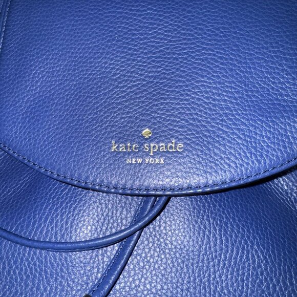 Kate Spade Pebbled Leather Backpack Purse Mulberry Street Small Breezy Blue - Picture 3 of 8